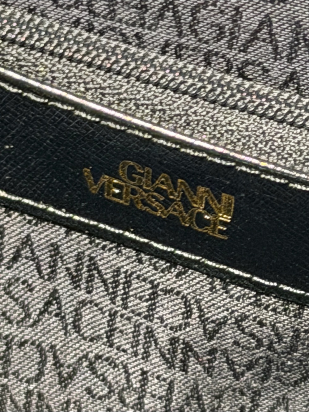 Vintage Gianni Versace Black Leather Medusa Sun Charm Bag - Picture 13 of 17